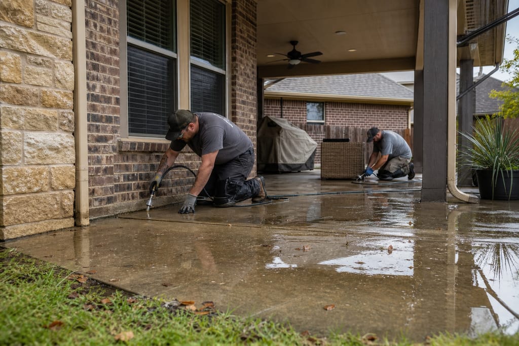 Patio concrete leveling photo